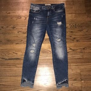 medium wash Zara denim jeans